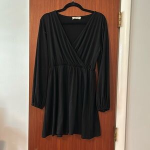 Leadingstar, black long sleeved dress, size xl